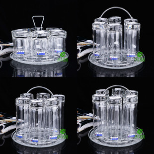 乐美雅玻璃杯 圆形耐热透明玻璃水杯套装创意茶杯果汁杯子水壶