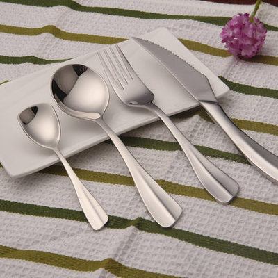 新款顶级不锈钢西餐刀叉匙四件套西餐餐具套装牛排刀西餐叉