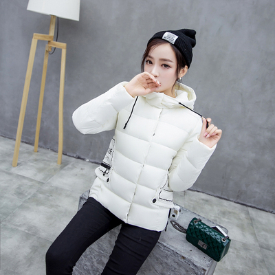 2016新款韩版短款连帽修身羽绒棉服外套 个性隐藏式口袋设计潮