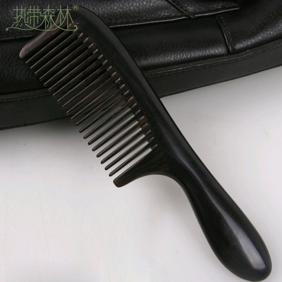 天然黑檀木梳子牛角梳防静电梳子顺发套装按摩梳卷发梳子细齿密梳