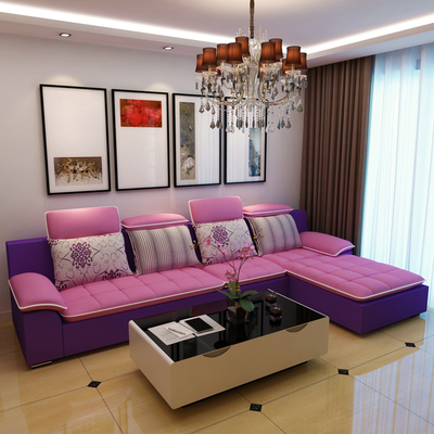 沙发 布艺沙发 客厅组合简约现代新款布沙发小大户型 L型组合沙发