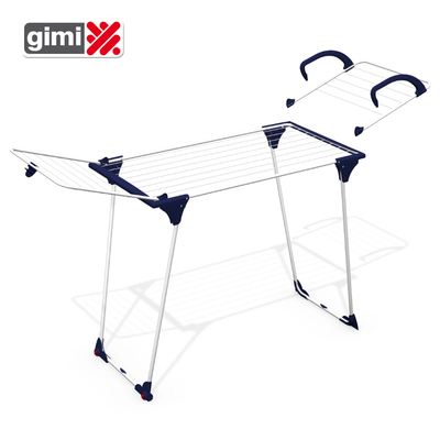 GIMI意大利进口折叠晾衣架落地翼型衣架家用阳台创意移动晾晒衣架