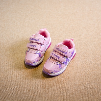 春季儿童运动鞋3-6岁女童透气网鞋KT气垫跑步鞋旅游学生体育鞋