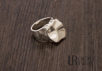 【UR CHOICE】欧美正品异形金属银色夸张个性戒指夏季配饰宽指环