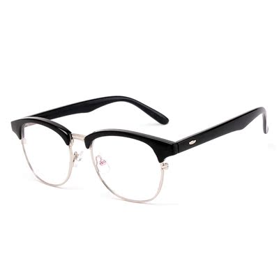 明星同款TR90眼镜框半框板材眼镜架大框板材超轻男女款可配近视镜