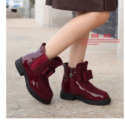 2015秋儿童鞋韩版女童单靴中大童皮靴时尚公主短靴小孩棉鞋马丁靴
