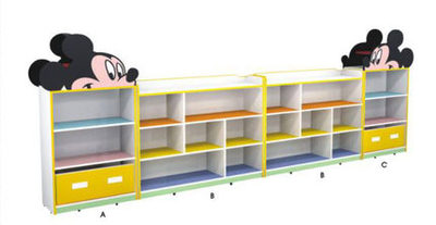 幼儿园儿童玩具米奇造型玩具柜/收纳架/室内杂物柜/组合收纳柜
