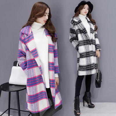 毛呢外套女2016冬装韩版新款宽松大码显瘦长款羊毛呢子大衣外套潮