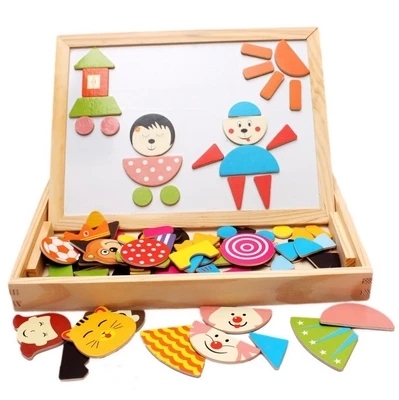 儿童磁性拼拼乐拼图画板男女孩宝宝画板益智玩具1-2-3周岁4-5-6岁