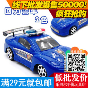 塑料警车玩具 警车模型 警车车模 批发回力赛车 警车儿童玩具车