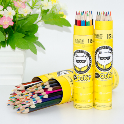 包邮真彩儿童彩色铅笔36色创意日韩文具学生绘画涂鸦涂色彩铅筒装