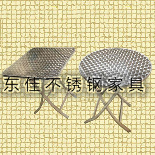 铝合金家用折叠餐桌子 防火密度板桌 饭店咖啡甜品店桌 收纳桌
