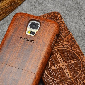 个性木质Galaxy三星S5手机壳实木G9006V保护套男女外壳全包原木潮