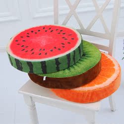 创意水果坐垫西瓜抱枕毛绒玩具办公午休学生用圆形靠垫生日礼物