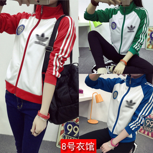 2015韩版女装新品短款运动小外套秋冬季学生班服薄开衫长袖棒球服