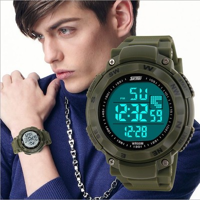 户外运动个性大表盘手表创意男士学生中性防水电子手表儿童手表