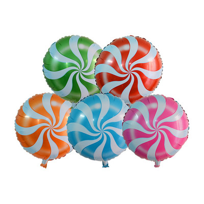 18寸铝膜气球   派对、生日布置畅销气球  新款圆形棒棒糖气球