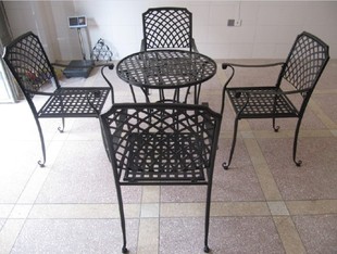 欧式铁艺桌椅 桌椅座垫 户外桌椅 休闲桌椅 欧式桌椅套件现货促销