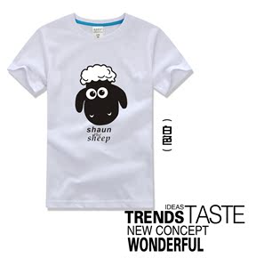 童装2016新款儿童宝宝夏季短袖T恤肖恩小羊半袖女童男童纯棉T恤