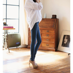 2015年春夏韩版新款超弹力休闲裤时尚百搭显瘦修身紧身女牛子长裤
