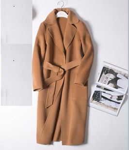 2015冬款女装意大利MAXMARA翻领双面羊绒毛呢大衣外套长款正品