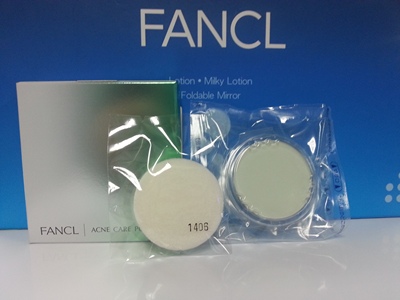 香港专柜直购 FANCL无添加 祛痘控油粉末粉芯6g+粉扑《2支包邮》