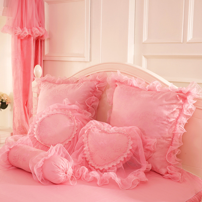 曼纱轻舞粉色裙舞飞扬紫色 公主床品配件、爱心枕、南瓜枕、抱枕