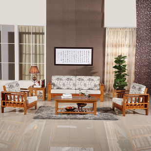 特价实木沙发木架沙发橡木沙发百搭客厅家具橡木组合沙发床