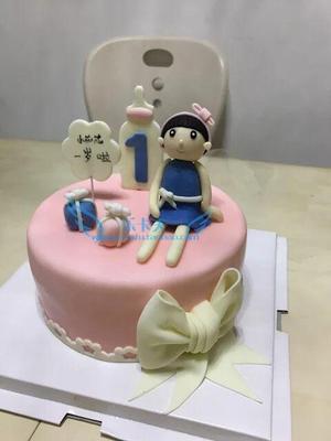 成都重庆个性生日蛋糕*婚礼翻糖蛋糕女孩男孩周岁个性定制
