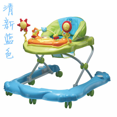 婴儿宝宝学步车多功能防侧翻幼儿学行车U型可折叠静音儿童助步车
