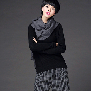 韩版新款套头毛衣女蝙蝠衫短款大码显瘦羊毛衫上衣长袖打底衫加厚