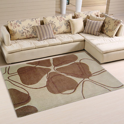 晴纶茶几地毯客厅地毯满铺卧室地毯加厚腈纶 手工剪花腈纶地毯