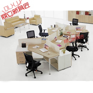 办公家具办公桌椅3人组合屏风办公桌6人位职员桌工作位电脑桌椅