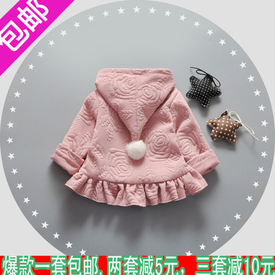 女童秋冬装韩版新款女宝宝加厚外套开衫卫衣服婴儿童装1-2-3-4岁