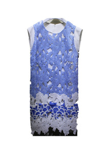 歌 2015夏装 新款镂空蕾丝H型印花连衣裙 155J4B090
