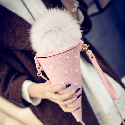 包包2015新款女包化妆包冰淇淋包甜筒包小包包单肩斜跨链条手机包