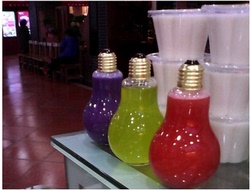 玻璃花瓶 灯泡花瓶 奶茶瓶果汁瓶 欧式水培花器 现代装饰花瓶