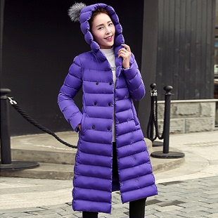 2015冬季新款棉衣女中长款外套修身连帽大码羽绒棉服韩国气质 潮