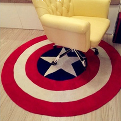 手工晴纶圆形美国盾牌地毯客厅卧室地毯