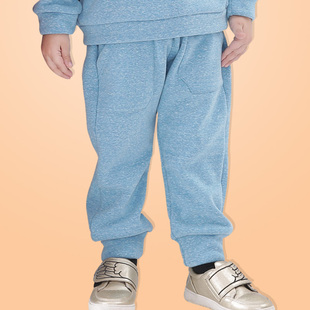 睿狮新款冬季儿童男童童装正品运动裤子韩版纯棉加绒加厚长裤潮流