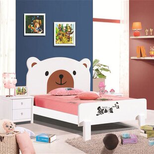 儿童床实木实木儿童床单人床松木床熊出没床男孩女孩婴儿床护栏床