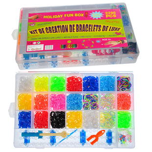 彩虹织机套装rainbow loom彩色橡皮筋手链编织器DIY手工玩具原版