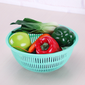 创意厨房塑料洗菜篮子菜筛 多功能果蔬篮沥水篮 洗菜筛子 水果篮