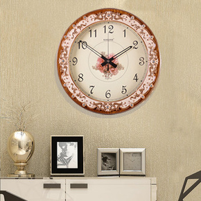 豪华欧式石英钟表创意挂钟客厅复古壁钟静音时钟现超大号卧室挂表