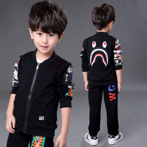 2015儿童装秋款两件套6-8-10岁中大童长袖运动韩版男童秋季套装潮
