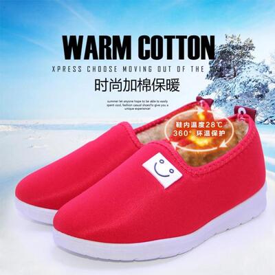 冬季新款老北京布鞋平底加绒保暖鞋运动时尚棉鞋高帮女棉鞋