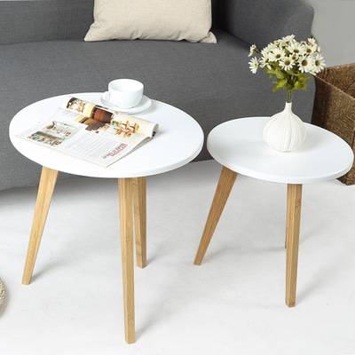 北欧客厅时尚圆形创意小茶几套装饰桌子沙发边角桌酒吧休闲桌圆桌