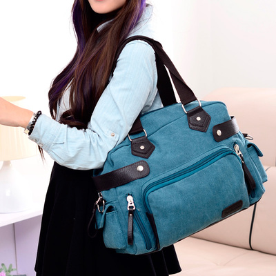 帆布包包女包韩版2015新款潮流旅行单肩包手提斜挎包女式包大包包