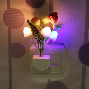 LED光控蘑菇七彩小夜灯创意家居用品实用生活百货小商品日用品