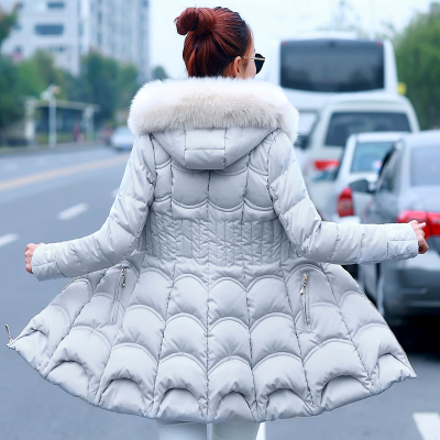2015时尚冬装新款棉衣女装中长款韩版修身显瘦冬款加厚棉服外套女